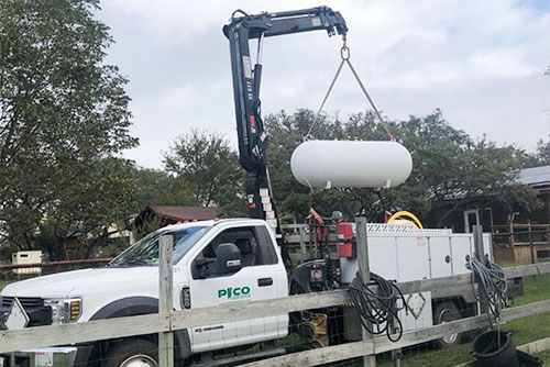 propane tank installation